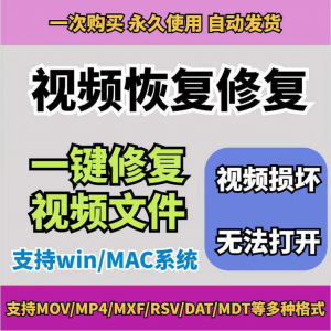 损坏MP4视频修复软件断电恢复工具短片导出摄像机视频文件修复-三合淘宝虚拟仓