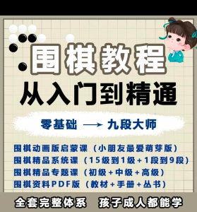 围棋教程零基础儿童视频课少儿动画启蒙围棋入门系统电子资料课程-三合淘宝虚拟仓