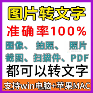 一键图片转文字拍照扫描件转Word文档Excel表格提取助手-三合淘宝虚拟仓
