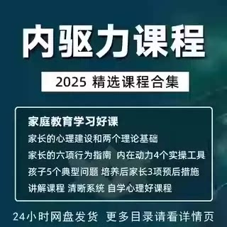 内驱力培训课程培养孩子自觉性提升内在亲子教育学习电子版资料-三合淘宝虚拟仓