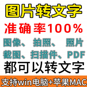 图像图片照片拍照扫描件格式转文字采集转换word转成ppt提取excel-三合淘宝虚拟仓