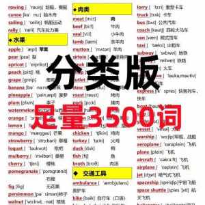 7天背完3500词初中单词中英文分类可以快速记忆英语学霸词根词缀-三合淘宝虚拟仓