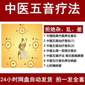 中医音乐疗法五行五音频视频养生馆全套宫商角徵疗愈解压音药mp3-三合淘宝虚拟仓