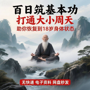 百日筑基功打通大小周天电子版视频课程动功通脉秘传心法打坐讲解-三合淘宝虚拟仓