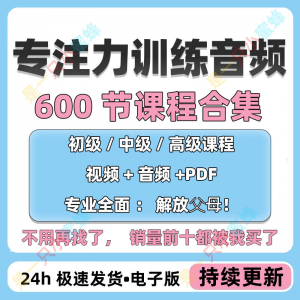 儿童专注力教程听觉注意力训练分阶全套音频视频课程早教电子版-三合淘宝虚拟仓