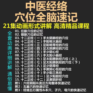 中医经络穴位全脑速记视频教学快速记忆动画形象加深记忆课程教程-三合淘宝虚拟仓