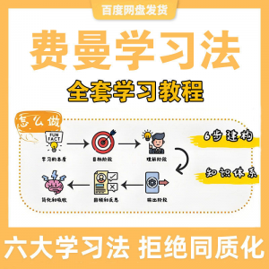 费曼学习法高效率学习全套教程思维导图记忆力笔记技巧视频课程-三合淘宝虚拟仓