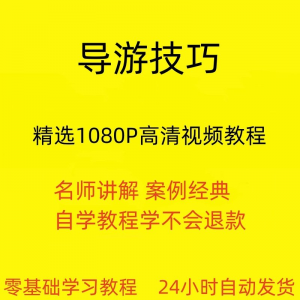 导游技巧视频教程新手自学零基础入门精通教学课程全集-三合淘宝虚拟仓