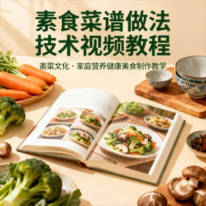 素食菜谱制作技术视频教程家庭营养健康美食教学设计素材-三合淘宝虚拟仓