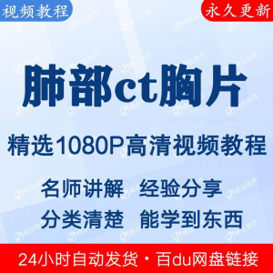 肺部ct胸片视频教程新手自学零基础入门精通教学课程全集-三合淘宝虚拟仓