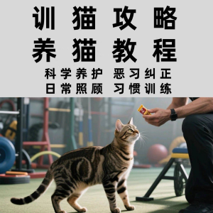 训猫入门培训教学视频课程驯猫教程家庭养猫指南攻略大全注意事项-三合淘宝虚拟仓