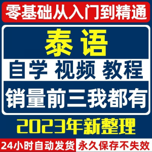 泰语零基础入门自学教材视频基础教程学习口语课程电子版高级-三合淘宝虚拟仓