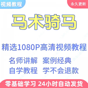 马术骑马视频学习教程新手小白自学零基础入门精通教学课程全集-三合淘宝虚拟仓