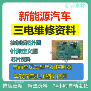 新能源汽车维修资料拓扑原理针脚图芯片三电控制器充电机压缩机-三合淘宝虚拟仓