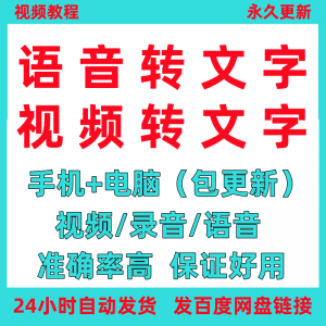 语音转文字影片录音转文字神器MP3MP4文字转语软体助手工具电子版-三合淘宝虚拟仓