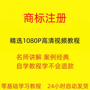 商标注册自己注册视频教程全套从入门到精通技巧培训学习在线课程-三合淘宝虚拟仓