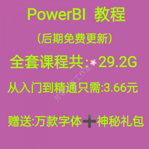 Power bi教程商业数据分析可视化图表建模视频零基础powerbi课程-三合淘宝虚拟仓