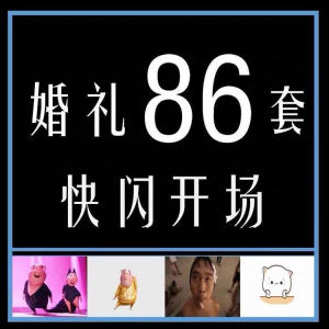 婚礼快闪开场PPT模板中式求婚庆创意搞笑震撼视频制作mv-三合淘宝虚拟仓