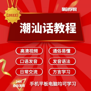 潮汕话视频教程自学习资料教学方言发音培训零基础揭阳潮州语入门-三合淘宝虚拟仓